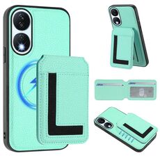 Per Honor X7b / Play 8T CX01 Custodia per telefono con porta carte magnetico Magsafe staccabile (verde menta)