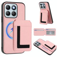Per Honor X8b CX01 Custodia per telefono con porta carte magnetico Magsafe staccabile (rosa)