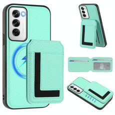 Per OPPO Reno12 Pro Global CX01 Custodia per telefono con custodia magnetica Magsafe staccabile (verde menta)