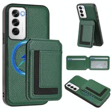 Per OPPO Reno12 Pro Global CX01 Custodia per telefono con custodia magnetica Magsafe staccabile (verde pavone)