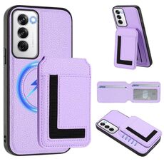 Per OPPO Reno12 Pro Global CX01 Custodia per telefono con custodia magnetica Magsafe staccabile (viola chiaro)