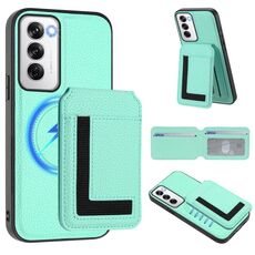 Per OPPO Reno12 Global CX01 Custodia per telefono con custodia magnetica Magsafe staccabile (verde menta)