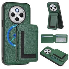 Per Redmi 14C 4G / 14R / A4 5G CX01 Custodia per telefono con custodia magnetica Magsafe staccabile (verde pavone)