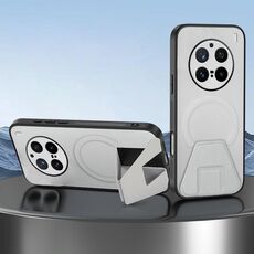 Per vivo X200 Pro Custodia per telefono integrata con supporto magnetico invisibile MagSafe con texture in pelle di pecora (bianca)