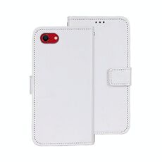 Per iPhone 16e idewei Crazy Horse Texture Custodia in pelle per telefono (bianco)