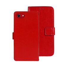Per iPhone 16e idewei Crazy Horse Texture Custodia in pelle per telefono (rosso)