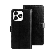 Per Umidigi A15 idewei Crazy Horse Texture Custodia in pelle per telefono (nero)