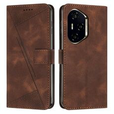 Per Honor 300 Pro / 300 Ultra Dream Triangle Custodia in pelle con cordino (marrone)