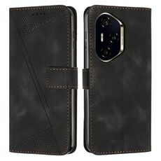 Per Honor 300 Pro / 300 Ultra Dream Triangle Custodia in pelle con cordino (nero)