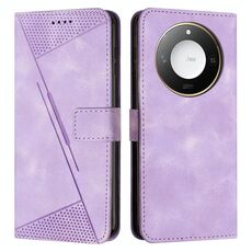 Per Honor X60 / X9c Smart Dream Triangle Custodia in pelle per telefono con cordino (viola)