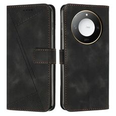 Per Honor X60 / X9c Smart Dream Triangle Custodia in pelle per telefono con cordino (nero)
