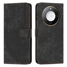 Per Honor X60 / X9c Smart Skin Feel Stripe Pattern Custodia in pelle per telefono con cordino (nero)