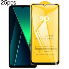 Per Xiaomi Redmi 14C 5G / 4G 25 pezzi 9D Full Glue Pellicola in vetro temperato per schermo