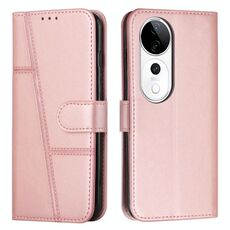 Per vivo V40 / V40 Pro / T3 Ultra Custodia per telefono in pelle con fibbia e texture in vitello con cuciture (rosa)