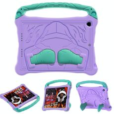 Per iPad 10.5 2017 / Air 3 2019 Boxing Series Kickstand EVA Custodia antiurto per tablet con tracolla (viola menta)