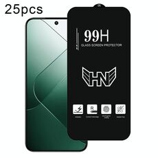 Per Xiaomi 14 25 pezzi Pellicola in vetro temperato a schermo intero con grande arco in alluminio