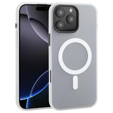 Per iPhone 16 Pro Max DFANS DESIGN Custodia per telefono MagSafe effetto pelle e ghiaccio (bianco)