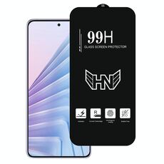 Per Redmi Note 14 5G / 4G Pellicola in vetro temperato a schermo intero con grande arco in alluminio