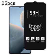 Per Redmi K70E 25 pezzi Pellicola in vetro temperato a schermo intero con grande arco in alluminio