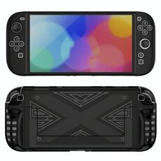 Per Nintendo Switch 2 Custodia protettiva staccabile con motivo a X e supporto (nero)