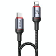 Cavo dati di ricarica Yesido CA182 PD27W 3A USB-C / Type-C a 8 pin, lunghezza: 1,2 m (nero)