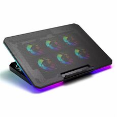 X8 Supporto per Notebook Pieghevole con Altezza Regolabile e 6 Ventole ARGB Pad di Raffreddamento