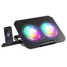 N33 RGB Dual Fans Cooling Pad Supporto per laptop regolabile in altezza con supporto per telefono