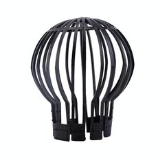 Copertura protettiva per filtro da giardino per sistema di drenaggio, tubo di drenaggio, imbuto di drenaggio, stile: sferico (nero)