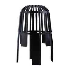 Copertura protettiva per filtro da giardino per sistema di drenaggio, tubo di drenaggio, imbuto di drenaggio, stile: verticale (nero)