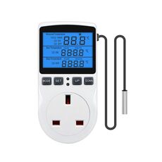 Termostato digitale intelligente con retroilluminazione, interruttore di controllo della temperatura, presa di tempo, regolatore di temperatura, spina UK