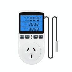 Termostato digitale intelligente con retroilluminazione, interruttore di controllo della temperatura, presa di temporizzazione, regolatore di temperatura, spina AU