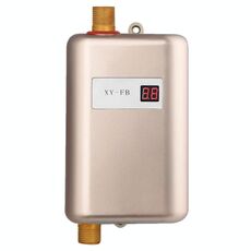 Scaldabagno elettrico senza serbatoio da 3000 W per cucina e bagno, spina USA (oro)