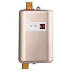 Scaldabagno elettrico senza serbatoio da 3000 W per cucina e bagno, spina UE (oro)