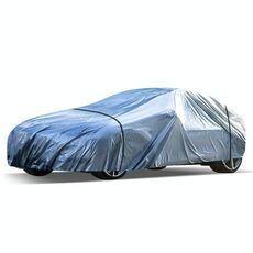 Pellicola auto PE impermeabile e antipolvere, copertura universale per quattro stagioni, taglia: S (grigio argento)