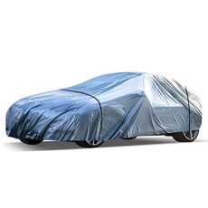 Pellicola auto PE impermeabile e antipolvere, copertura universale per quattro stagioni, taglia: XXL (grigio argento)