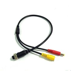 Adattatore connettore telecamera per auto da 4 pin Aviation femmina a RCA femmina DC maschio, filo da 50 cm