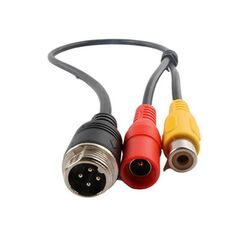 Adattatore connettore telecamera per auto da 4 pin Aviation maschio a RCA femmina DC femmina, filo da 50 cm