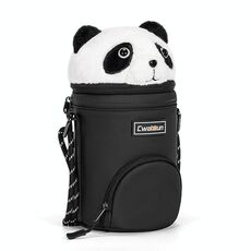 Cwatcun D162 Piccolo cilindro per obiettivo della fotocamera Cartone animato Panda Copertura protettiva per obiettivo della fotocamera