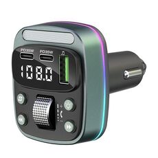 GZ08 Caricabatterie rapido per auto con display di tensione Subwoofer Lettore MP3 Bluetooth