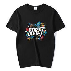 T-shirt girocollo in modal a maniche corte con stampa personalizzata su richiesta, taglia: S (nero)