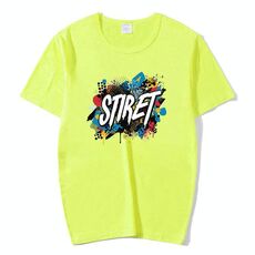 T-shirt girocollo in modal a maniche corte con stampa personalizzata su richiesta, taglia: S (verde erba)