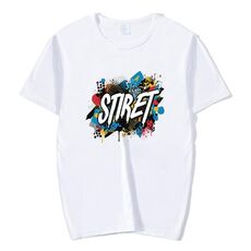 T-shirt girocollo in modal a maniche corte con stampa personalizzata su richiesta, taglia: S (bianco)