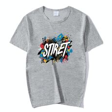 T-shirt girocollo in modal a maniche corte con stampa personalizzata su richiesta, taglia: XXXXXL (grigio)