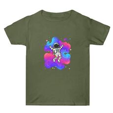 Maglietta estiva larga in cotone a maniche corte con stampa personalizzata su richiesta, taglia: XL (verde militare-4)