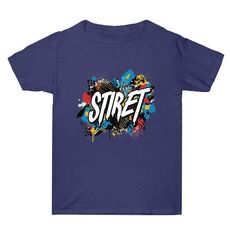 Maglietta estiva larga in cotone a maniche corte con stampa personalizzata su richiesta, taglia: XXXL (blu navy-1)