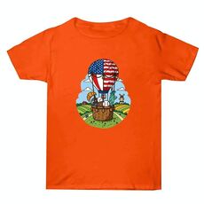 Maglietta estiva larga in cotone a maniche corte con stampa personalizzata su richiesta, taglia: XXXL (arancione-3)