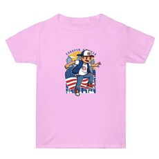 Maglietta estiva larga in cotone a maniche corte con stampa personalizzata su richiesta, taglia: XXXL (rosa-2)
