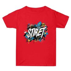 Maglietta estiva larga in cotone a maniche corte con stampa personalizzata su richiesta, taglia: XXXL (rosso-1)