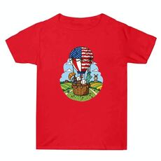 Maglietta estiva larga in cotone a maniche corte con stampa personalizzata su richiesta, taglia: XXXL (rosso-3)