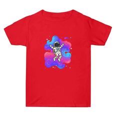 Maglietta estiva larga in cotone a maniche corte con stampa personalizzata su richiesta, taglia: XXXL (rosso-4)